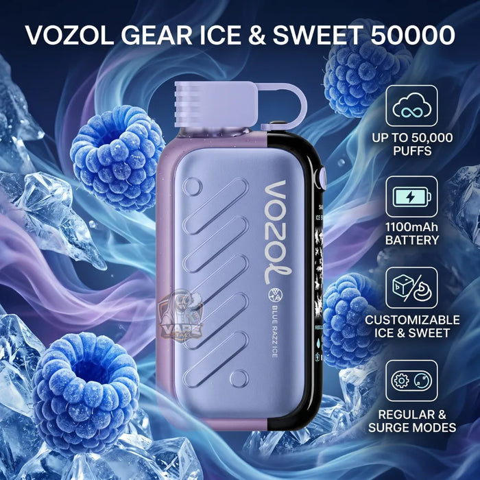 VOZOL GEAR ICE & SWEET 50000 PUFFS 50mg in UAE