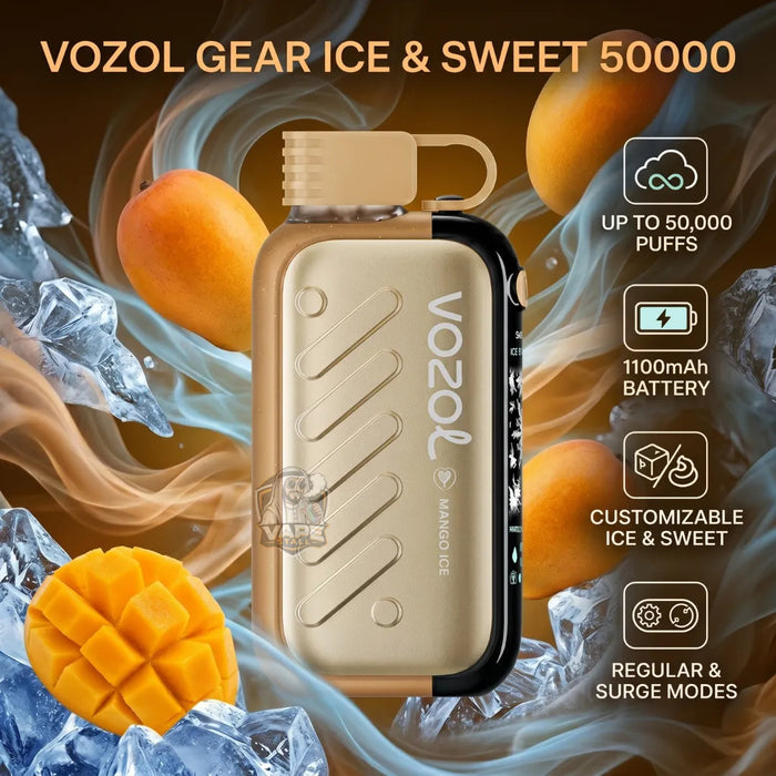 VOZOL GEAR ICE & SWEET 50000 PUFFS 50mg in UAE